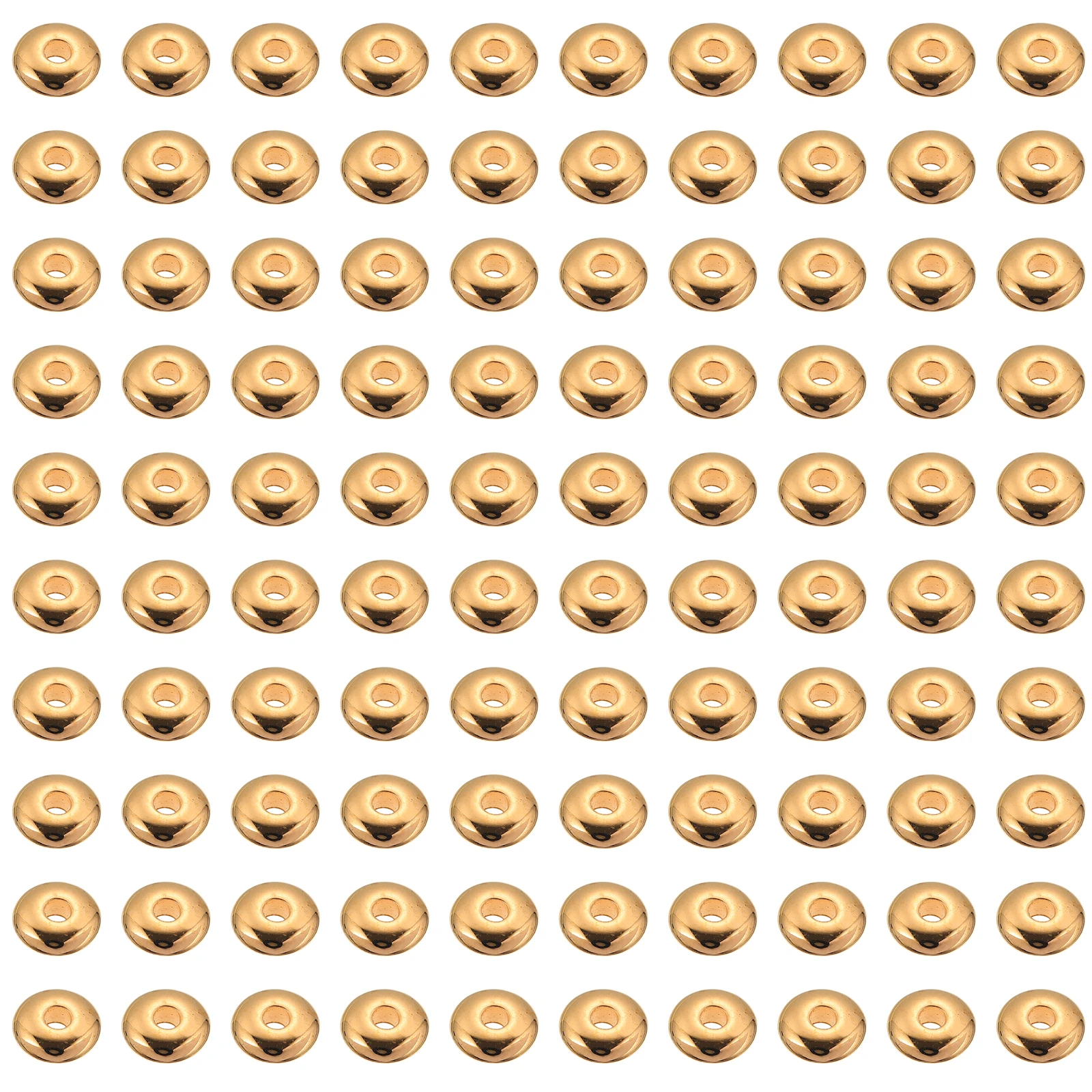 

1000pcs Round Spacer Diy Necklace Bracelet Loose Beads With Holes For Jewelry Making Dangle Decorations Crafts Diy Accessories