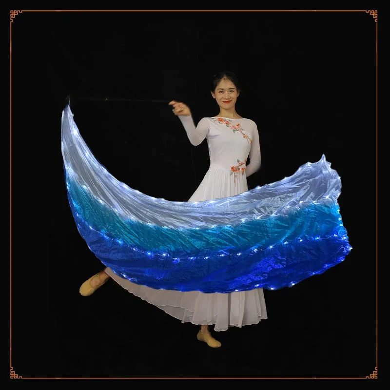 

LED Colorful Ball Throwing Ball Yarn Simulation Silk Luminous Glowing Ribbon Belly Dance Gymnastics Performance Props