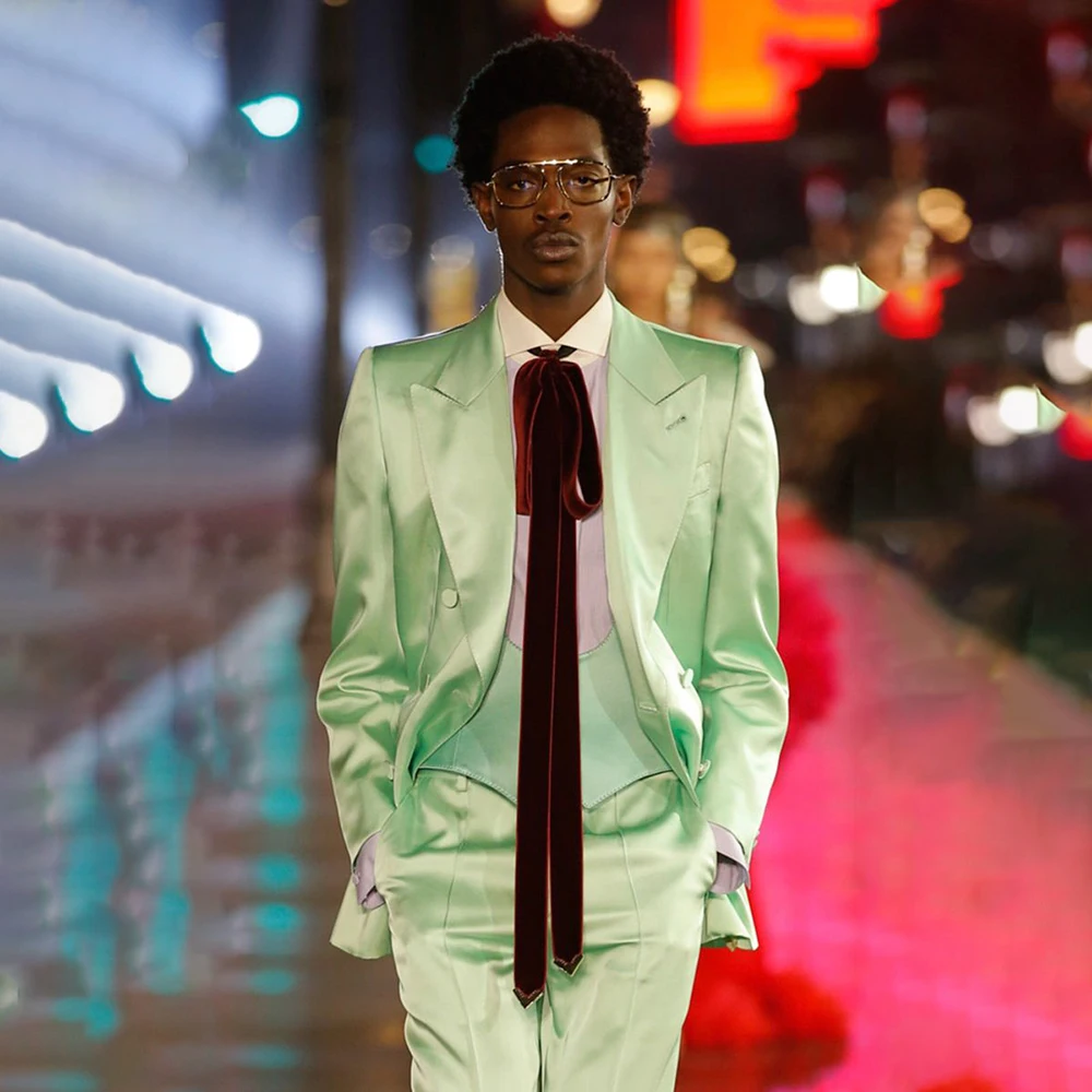 

Elegant Men's Suits Chic Double Breasted Peak Lapel Slim Fit Blazer High Quality 2 Piece Jacket Pants Outfits Daily Full Sets