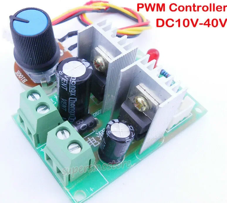 DC10V-40V Motor Speed Control PWM Motor Speed Controller Switch Electric 3A Governor Drive Module 100W Regulator 12V 24V 36V