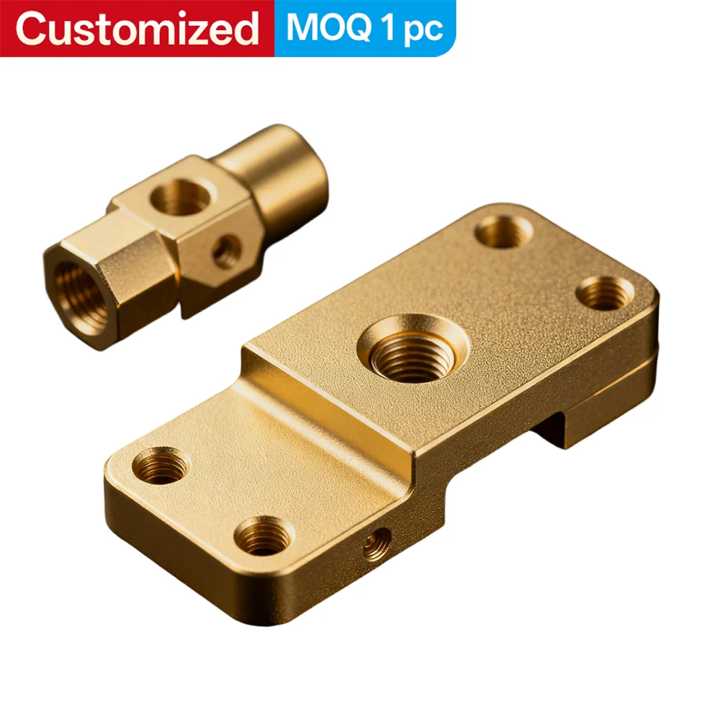 Custom Precision CNC Machining Services Stainless Steel and Brass Aluminum Alloy Metal CNC Milling Turning Brushed Finish Anodiz
