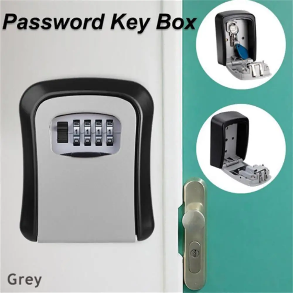 Wall Mount Key Armazenamento Secret Box Organizer 4 dígitos Combinação Senha Código de segurança Bloqueio Sem Chave Home Key Cofre Caja Fuerte