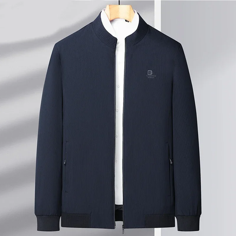 Middle Aged Men's Jacket 2023 Spring and Autumn Casual Standing Collar Middle and Young Men's Jacket Top