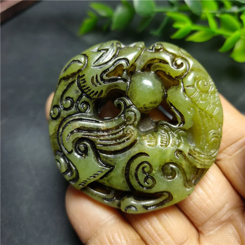 Xiuyan 제이드 드래곤 및 피닉스 오페라 비즈, 옥 펜던트, 허리 펜던트, 골동품 및 기타 골동품 공예품, 도매