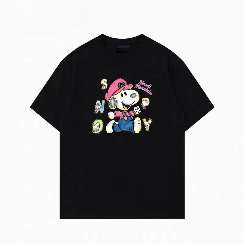Nintendo Mario Super Kingdom Game Retro Tee Men's Women's Black Cool Graphic Art Print Oversized Short Sleeve Streetwear Top