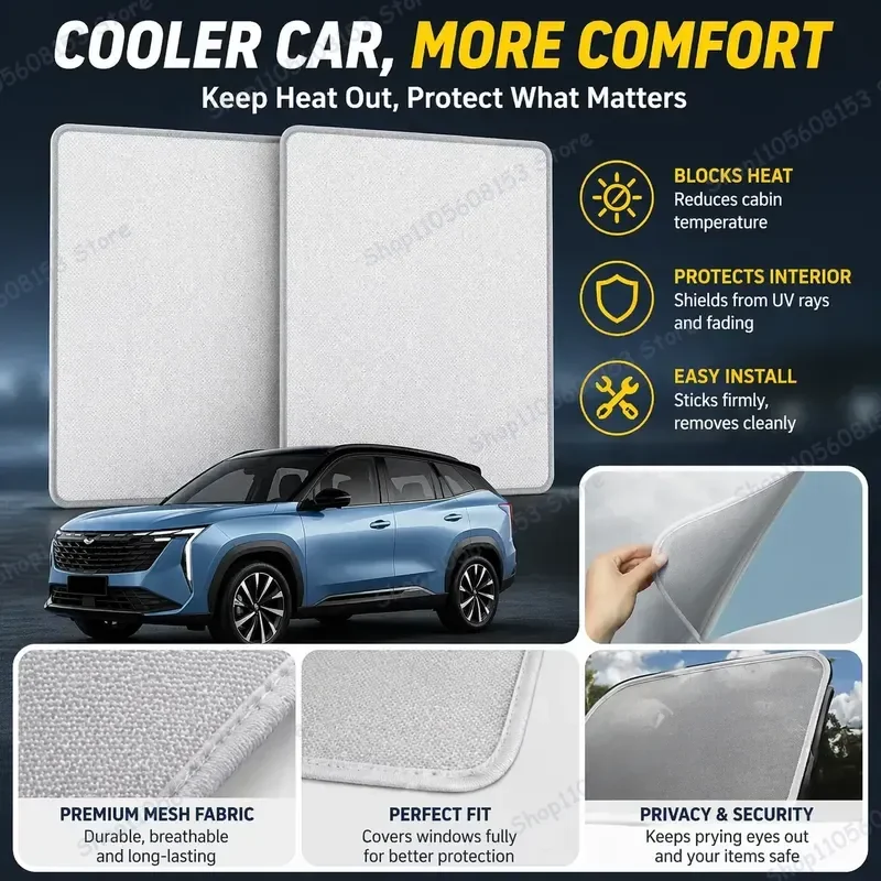 For GWM STARRAY ATLAS 2023 2024 2025 2026 Suede Sunshade for Sunroof UV Protection Heat Insulation Electrostatic Skylight