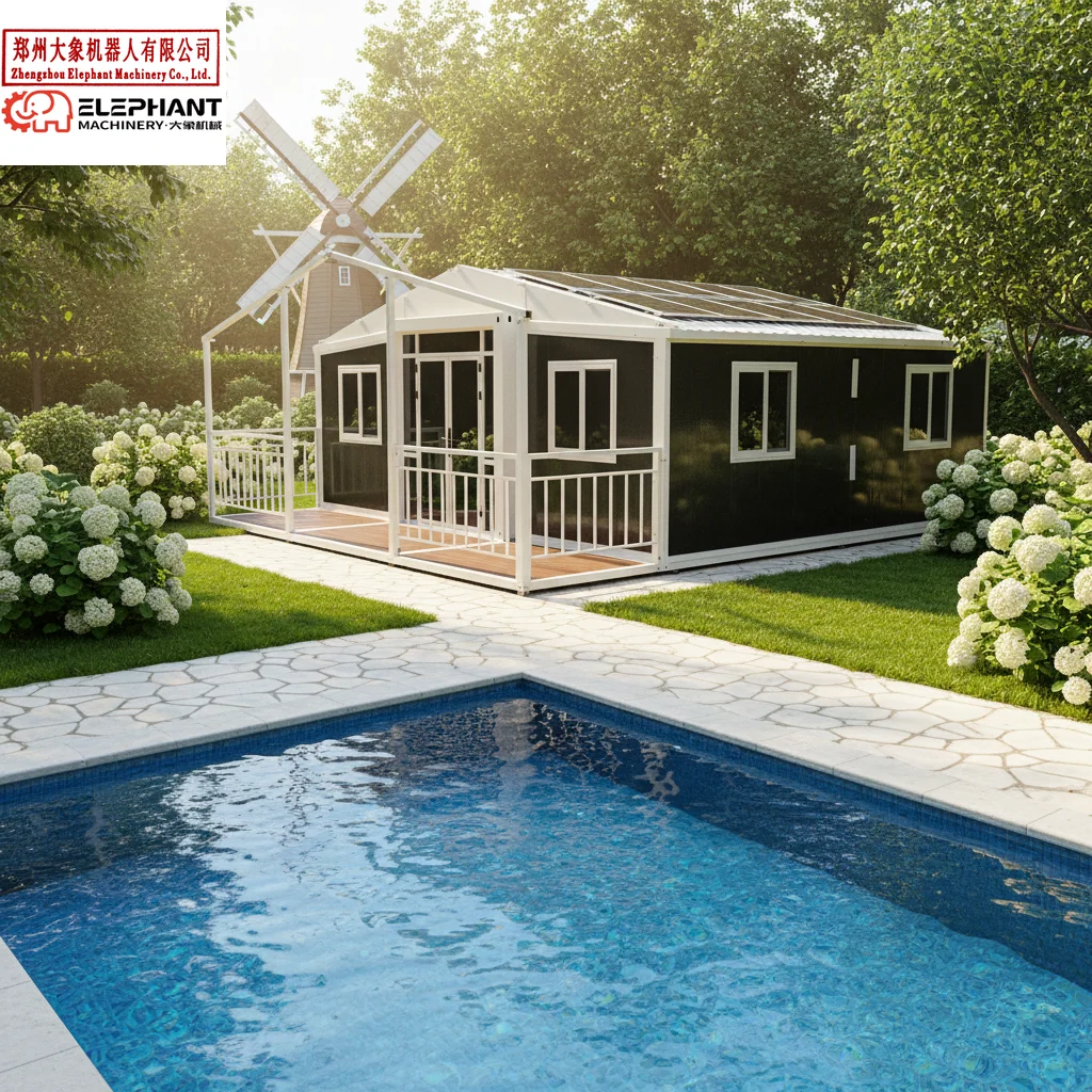 20FT 40FT 2 Bedroom Luxury Southeast Asia Design Prefabricated Expandable Steel Structure Container House Glass School Entry