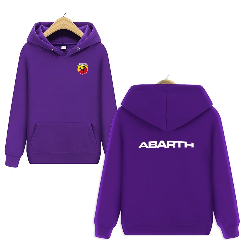 청년 남성용 통기성 풀오버 후드티, Abarth Scorpion 로고, 따뜻한 양모 맨투맨
