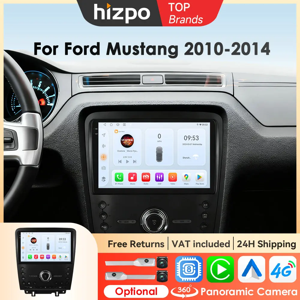 Hizpo Android Carplay Auto Auto Multimedia Player Für Ford Mustang 2010 2011 2012 2013 2014 Autoradio Stereo Kopf Einheit Radio GPS