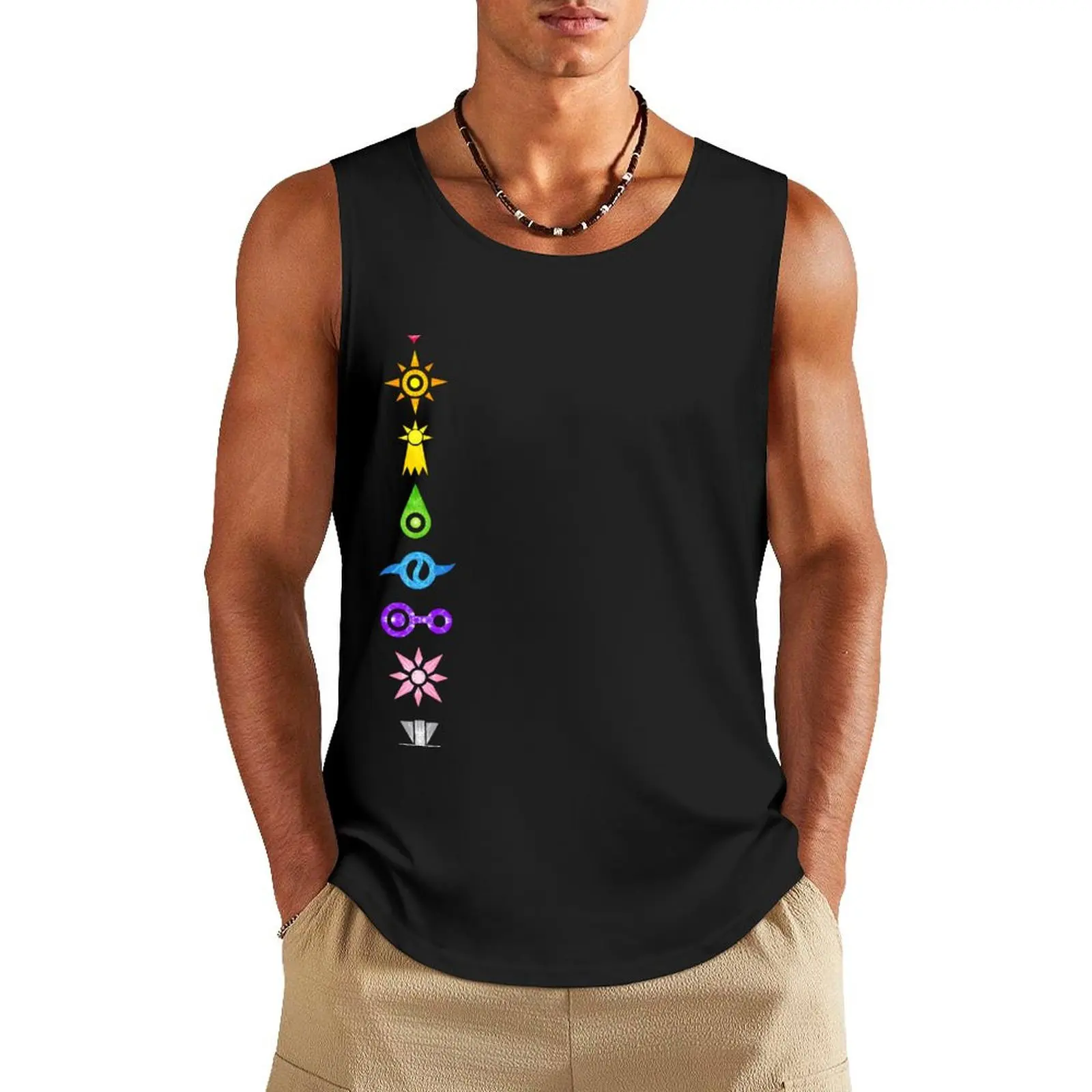 Digi Crests Tank Top cool things anime gym summer clothes for men Men's clothes