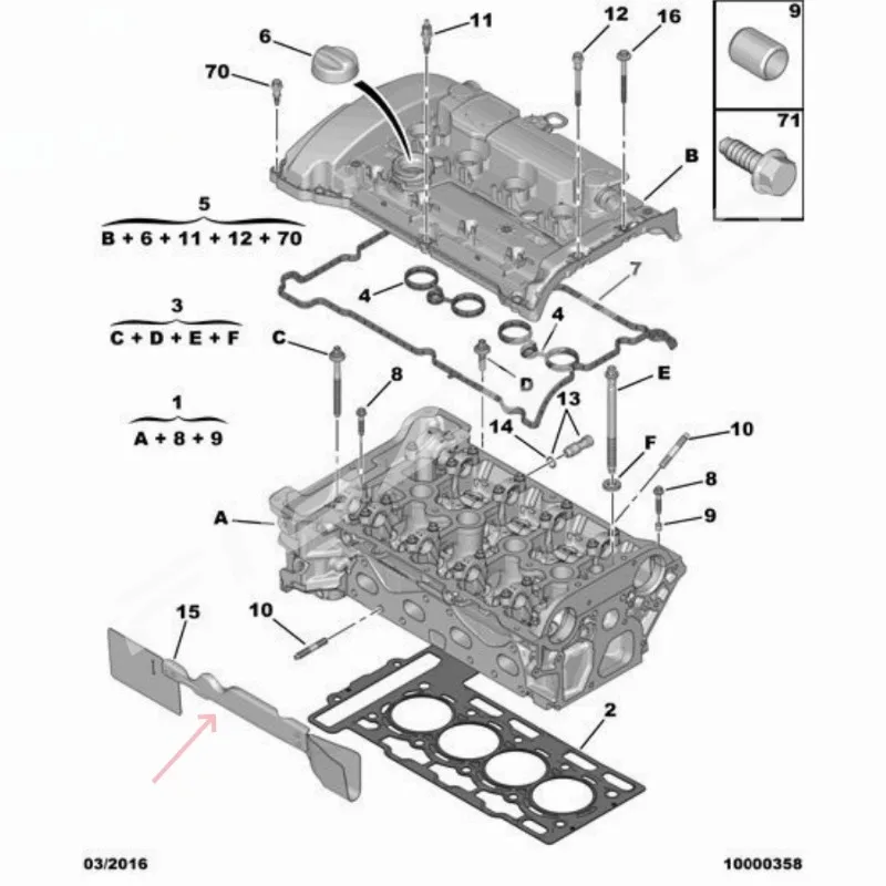9807522480 Engine Cylinder Head Heat Shield Radiators for Peugeot 2008 308 408 508 for Citroen C3 C4 C5 Aircross Brand New
