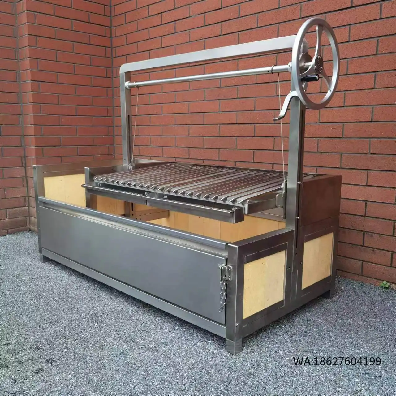 

Firebricks Asado Parrilla Santa Maria/ Argentina Grill Argentine Grill GK1340A 53" New Design Wood Charcoal Stainless Steel