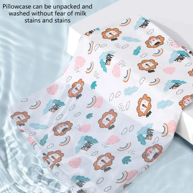 J15U وسادة إسفين للنوم الآمن للأطفال تمنع الاختناق والمغص لحديثي الولادة وسادة منحدر ووسادة مريحة لهدية سرير الأطفال #3