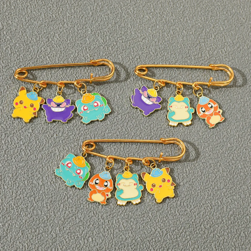 Fashion Personality Anime Cartoon Elf Monster Series Enamel Pin Brooch Jacket Hat Bag Decoration