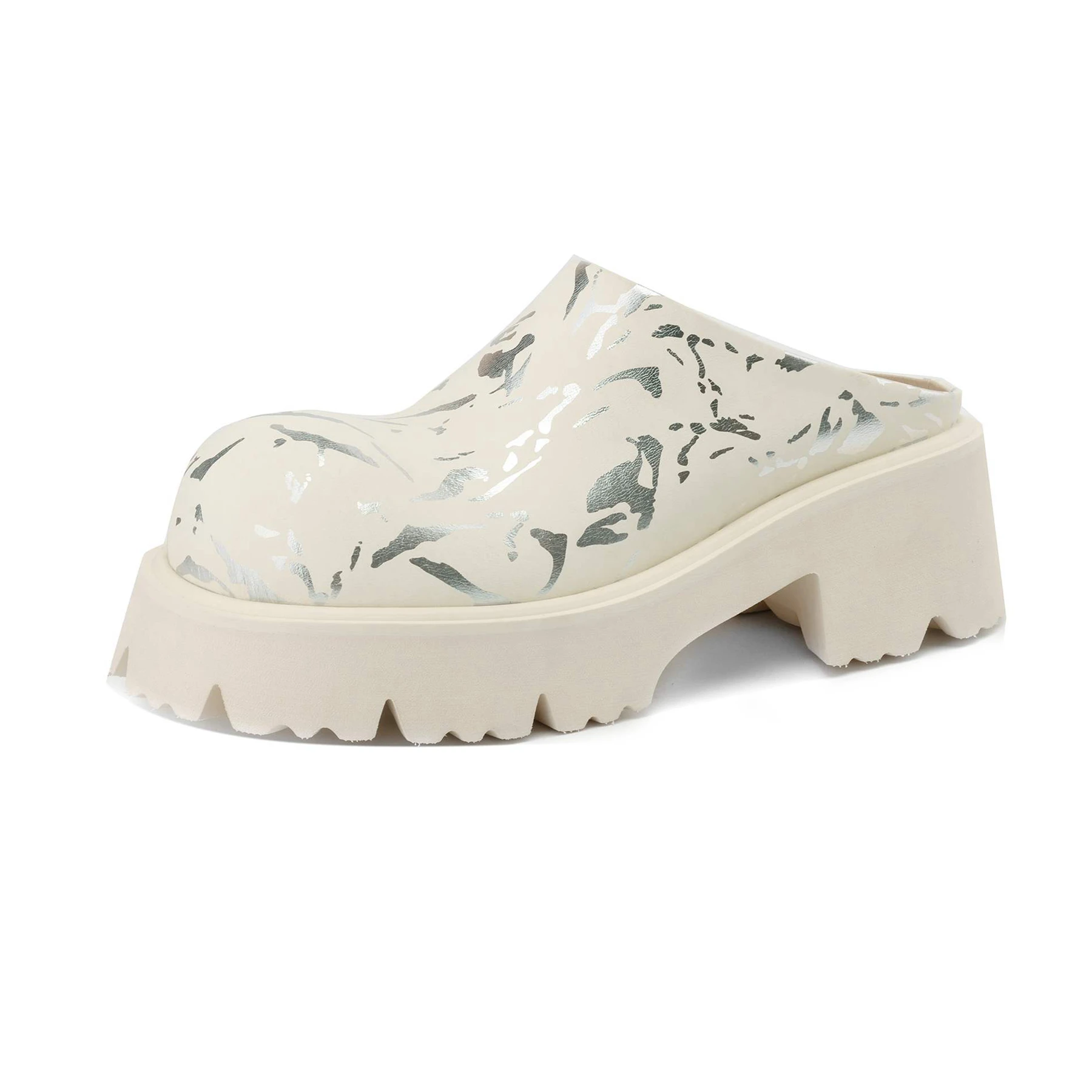 Krazing Pot Print Ovelha Bombas para Mulheres, Mulas Slingback Elegantes, Salto Alto Conforto, Sapatos de Verão, Plataforma Casual para Férias