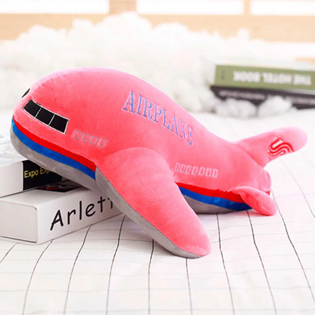 40 Cm Throw Pillow for Kids Plush Toy Model Airplane Shaped Adorable Stuffed Yellow