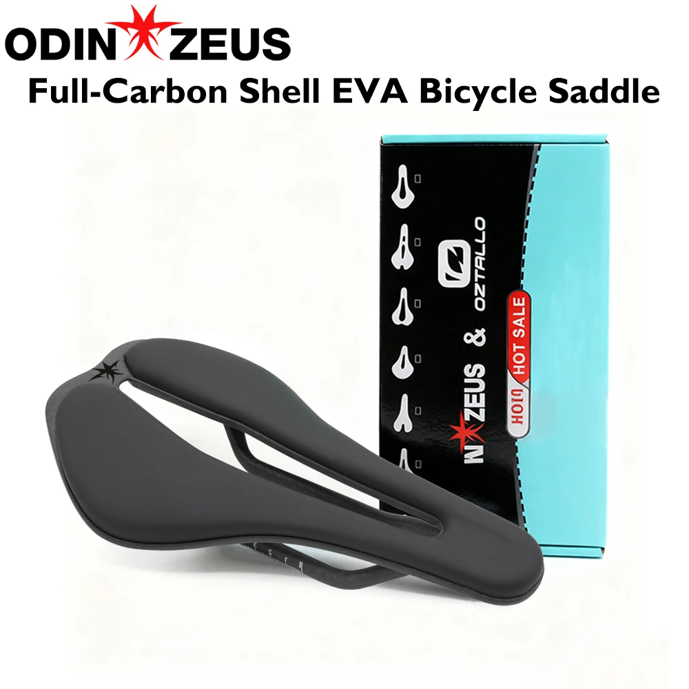 

ODINZEUS-T1000 Carbon fiber road/MTB saddle, 242*136mm, high-density EVA buffer front saddle, bicycle seat cushion, riding parts