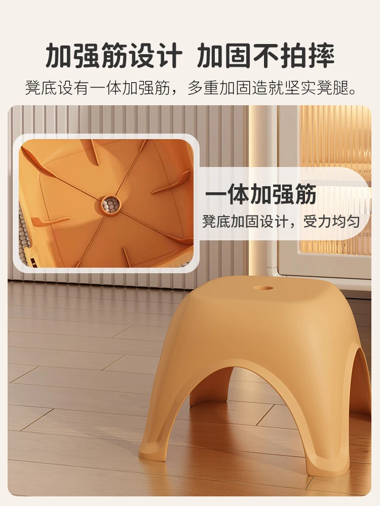 

Plastic small stool, household low stool, round stool can be stacked, , small bench step changing stool, shoe changing stool