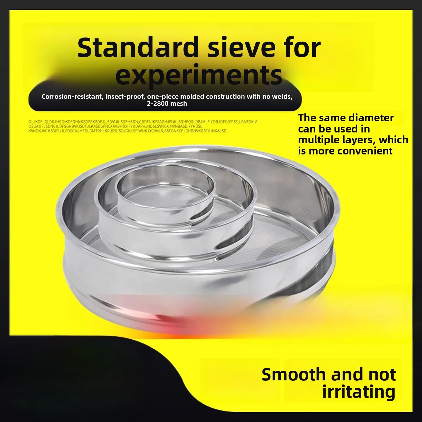 

Lab Standard Sieve 304 Stainless Steel Sieve 20 100 2600 Mesh Ultra-Fine Filter Mesh All 5-40cm