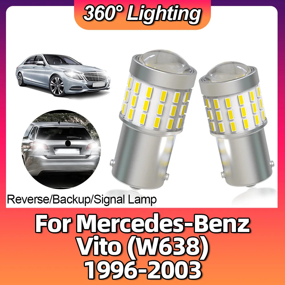 2 adet Işıkları P21W Araba Dönüş Sinyali Lambaları 1156 BA15S 6000 K Mercedes Benz Vito (W638) 1996 1997 1998 1999 2000 2001 2002 2003