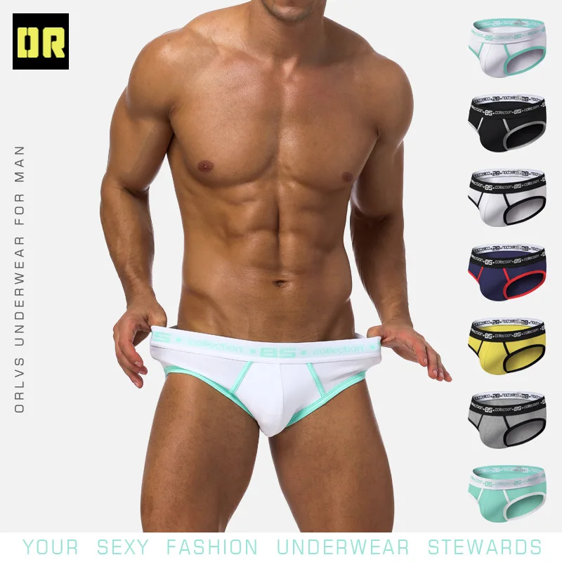 

Brand Male underwear briefs cotton breathable comfortable low waist elastic sexy men's underwear briefs strong men cueca tanga