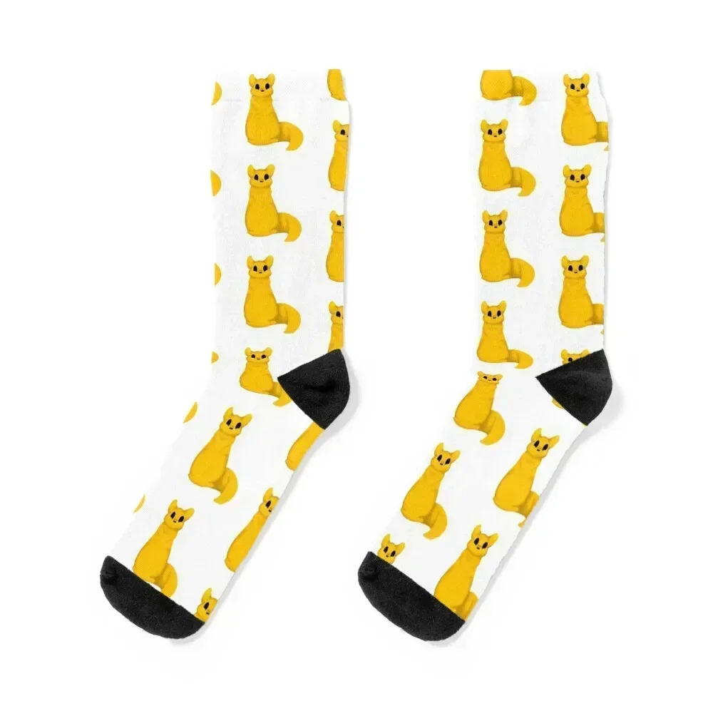 Gamer Fan Art Yellow Cat Slug Rain World Downpour Video Game Socks basketball cool Christmas gym Men Socks Women's