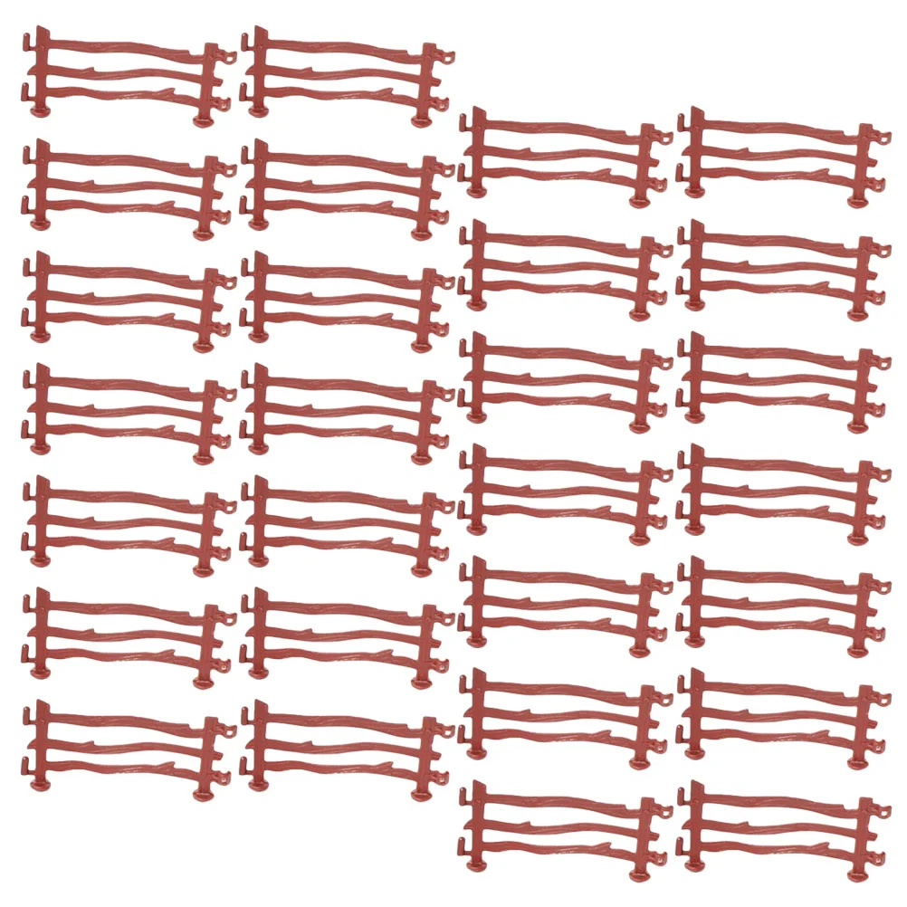 120 Pcs Simulation Fence Toys Mini Small Outdoor Micro Landscape Accessories DIY Plastic for Sand Table Border