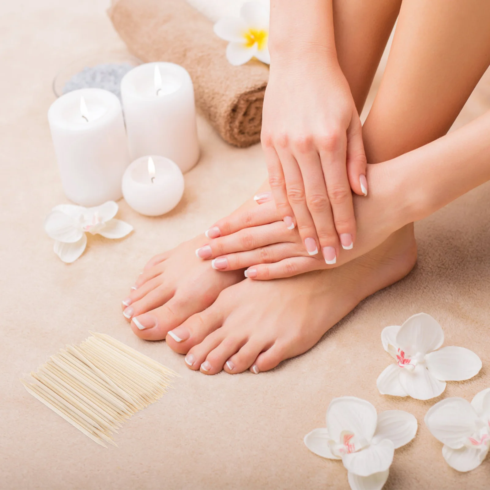 300 Stück Holz-Nagelstäbchen, doppelseitiges Nail-Art-Werkzeug zum Entfernen von Gel-Nagellack und Nagelhautpflege, professionelle Maniküre- und Pediküre