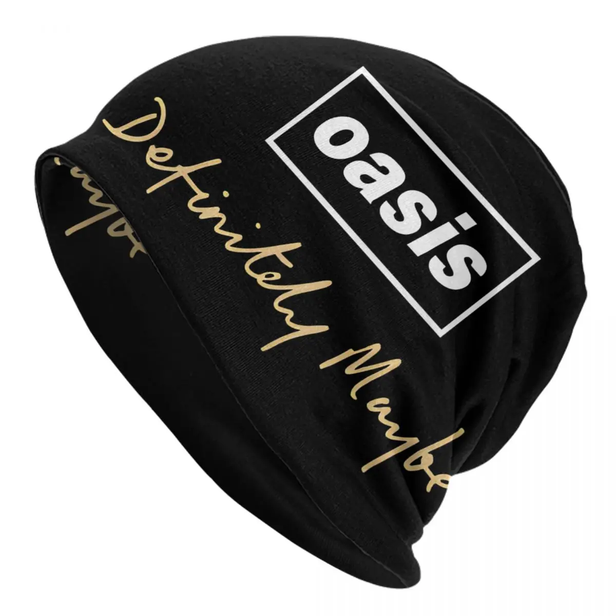 British Music Definitely Maybe Bonnet Hat Hip Hop Street Skullies Beanies Hat O-Oasis for Men Women Spring Thermal Elastic Cap