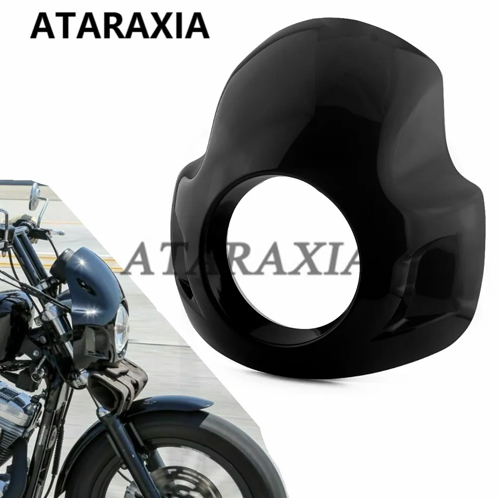 

Motorcycle 5.75" Headlight Fairing Windshield 35-49MM Fork Tubes For Harley Sportster XL 1200 883 Dyna Street Glide FXD FXR