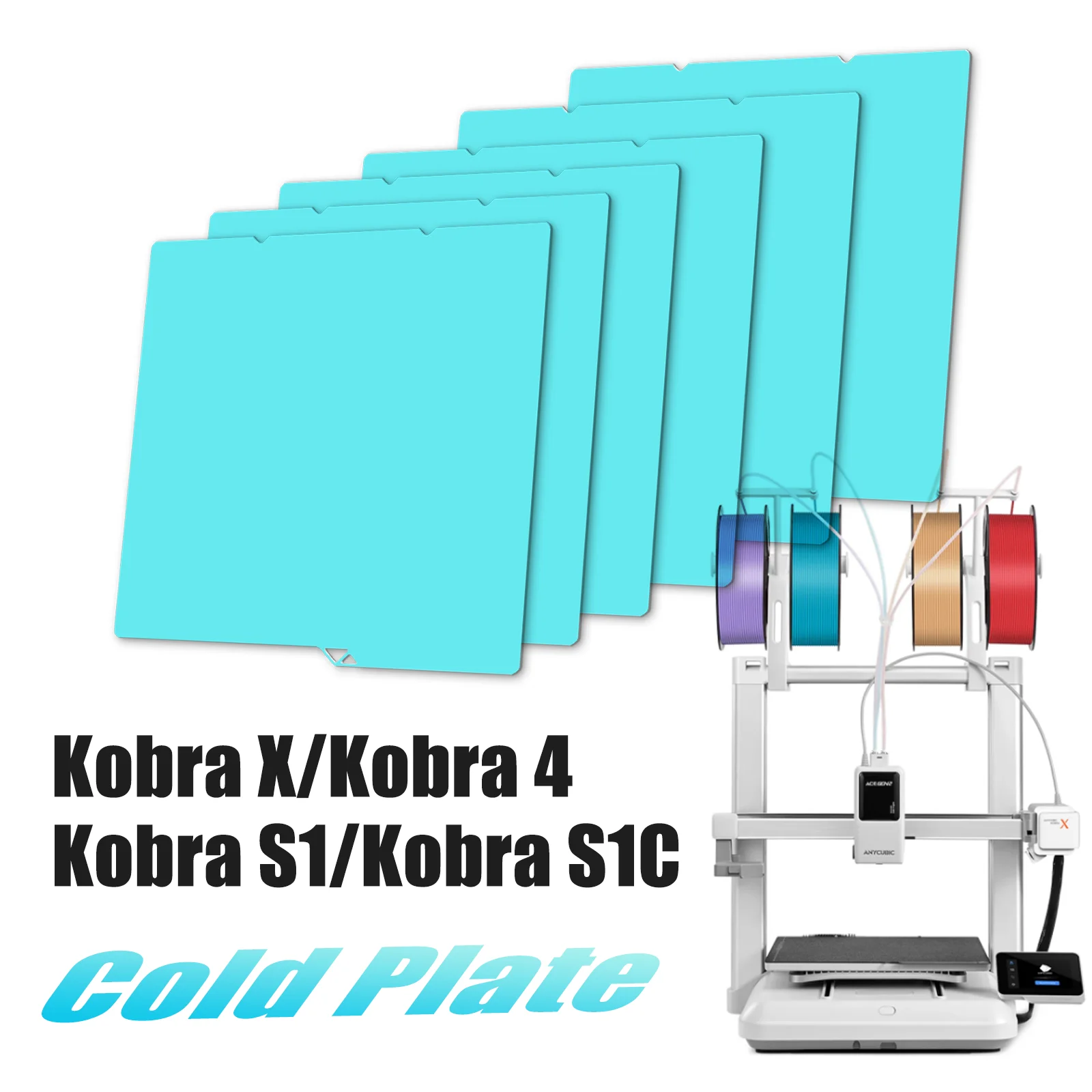 Glacier Cold Plate For Anycubic Kobra 4 Kobra X Energy-Saving Cool Plate Kobra S1/X/4 Double-Sided Build Low-Temp 3D Printer Bed