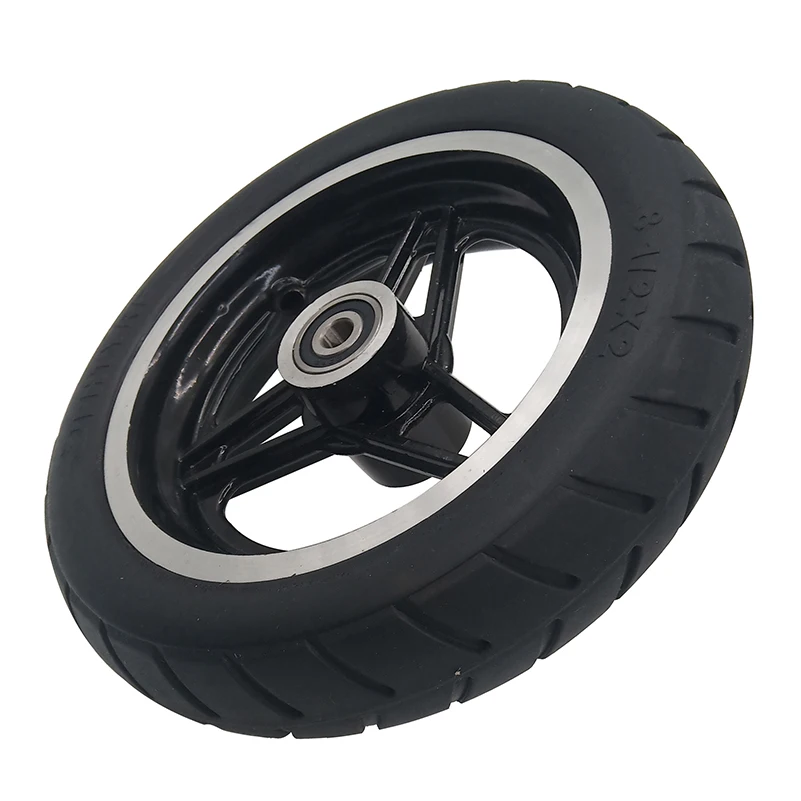 Electric Scooter 8 1/2x2 Solid Tire with Wheel Hub Disc Brake Set  Tyre for Xiaomi M365   Spare Parts