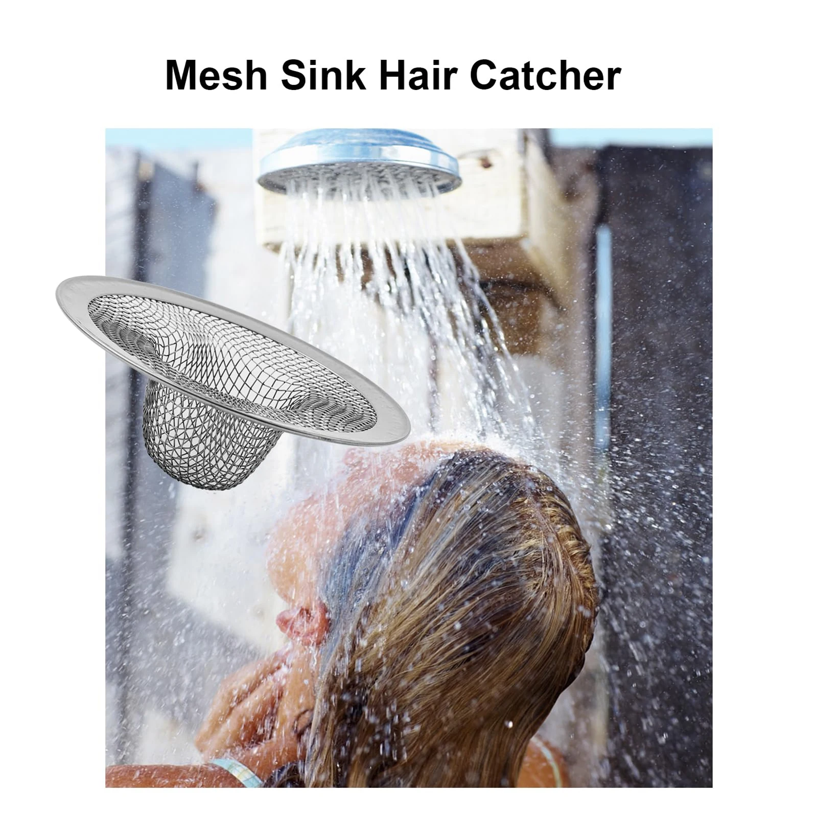 6pcs Mesh Metal Sink Strainer piccolo cestino per capelli in acciaio inossidabile Catcher per lavello da cucina bagno vasca da bagno lavabo