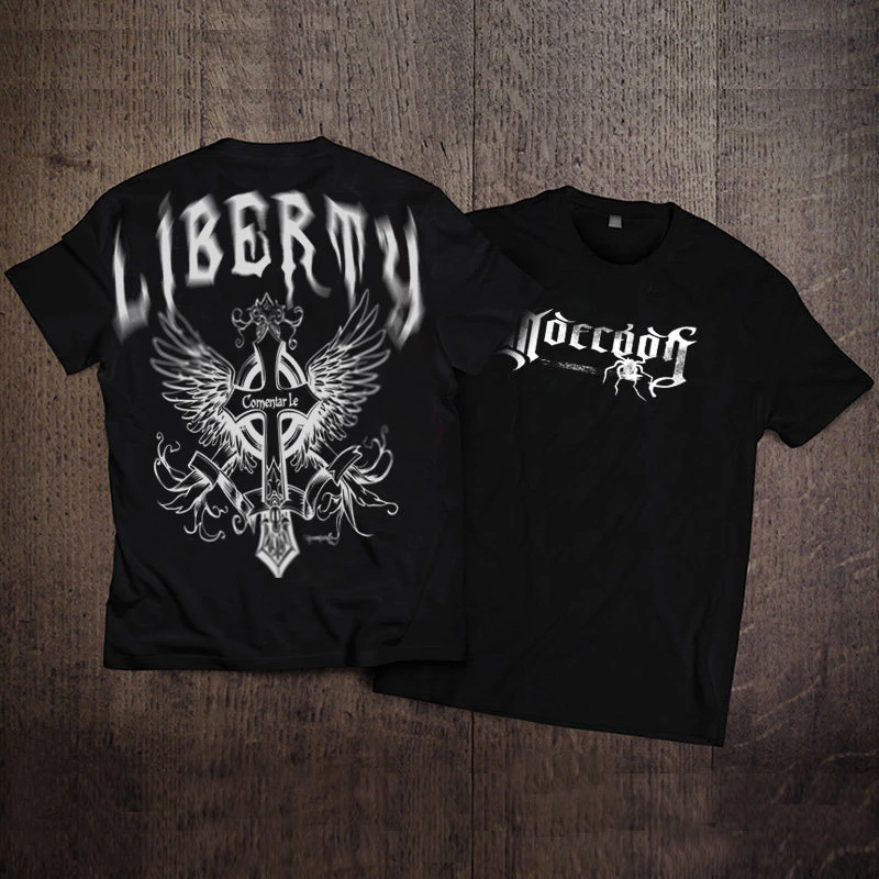 American Retro Skull-shaped Light Luxury Dark Rock Band Heavy Metal Heavyweight Cotton Short-sleeved T-shirt
