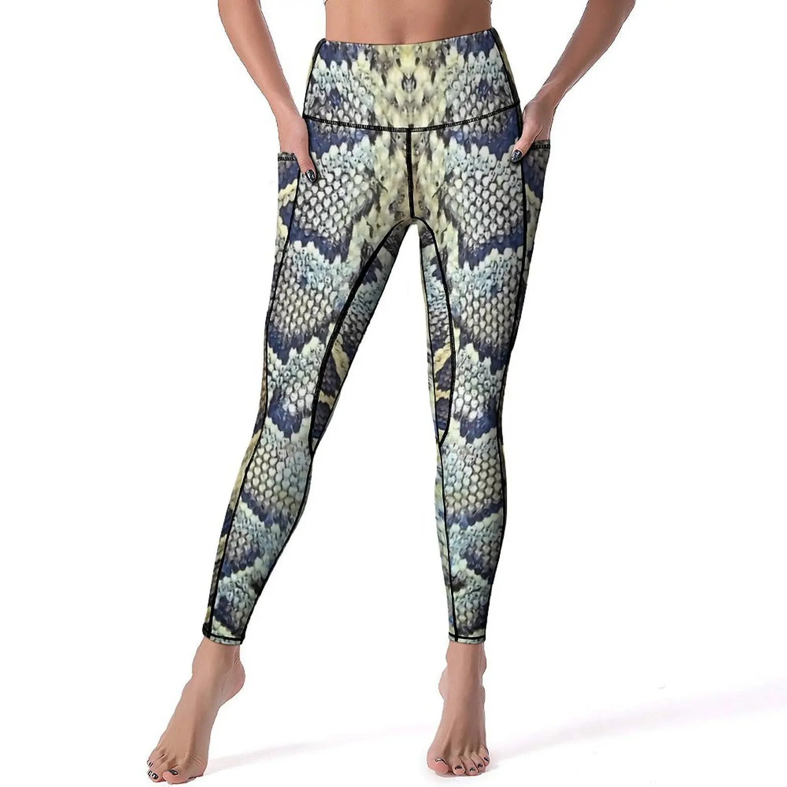 Python Snake Skin Print Leggings  Fitness Running Yoga Pants Push Up Elegant Leggins Elastic Design Sport Legging Birthday Gift