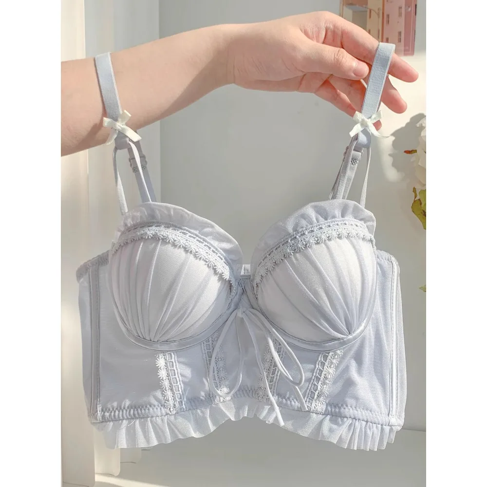 Wireless Push Up Bra Set For Small Bust Pure Desire Girls Lingerie Side Boob Control No Underwire Brassiere 32-38 Comfort Soft
