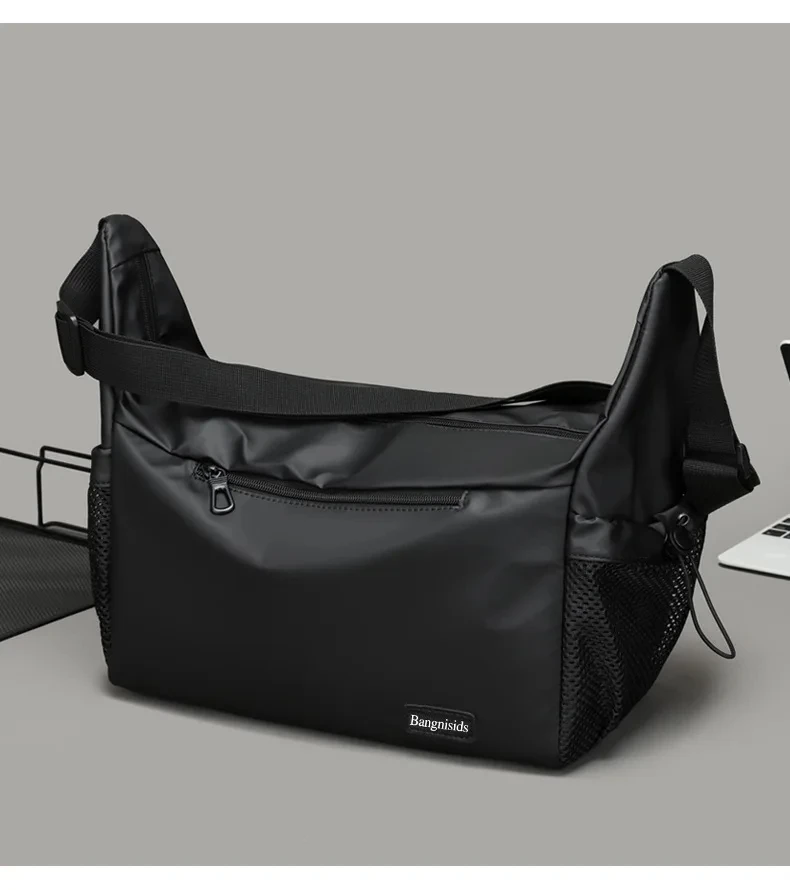

Luxury Brand Men Casual Crossbody Bag Business Shoulder Bag Waterproof Leather Gym Handbag Bag Large Capacity Men's Travel Bag