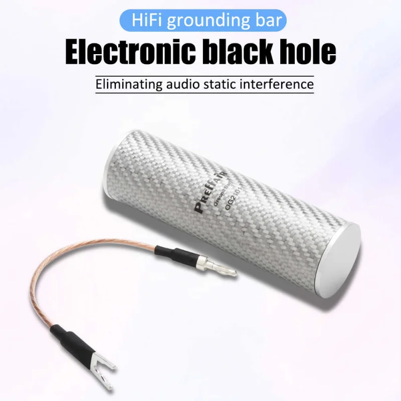 

Preffair Audio Carbon Fiber Electronic Black Hole Grounding Box Static Elimination Anti-Interference Shielding Grounding Cable