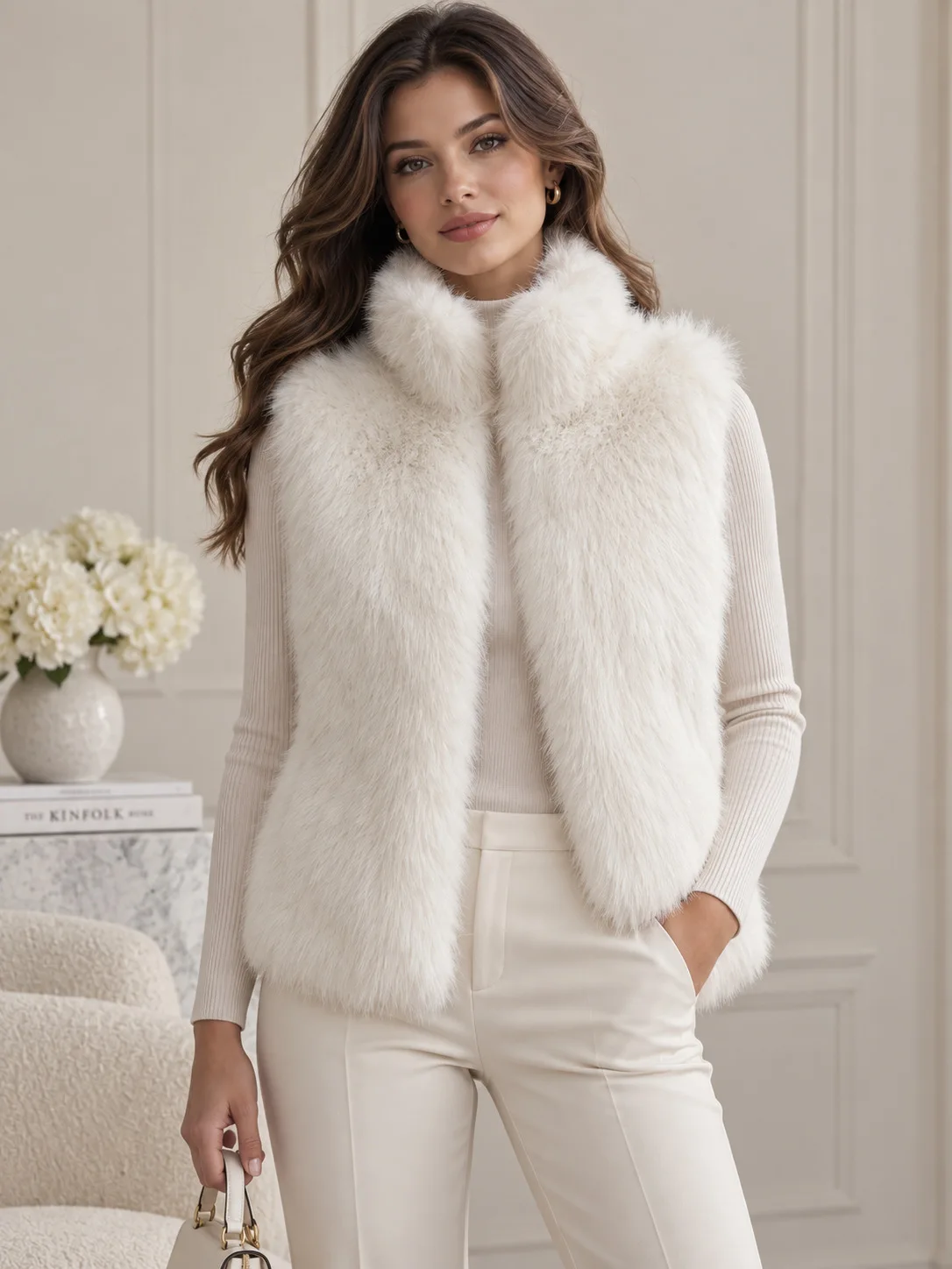 Women's Short Imitation Fox Fur Vest Coat Autumn Winter 2026 Eco-Friendly Fashionable And Stylish New Arrival