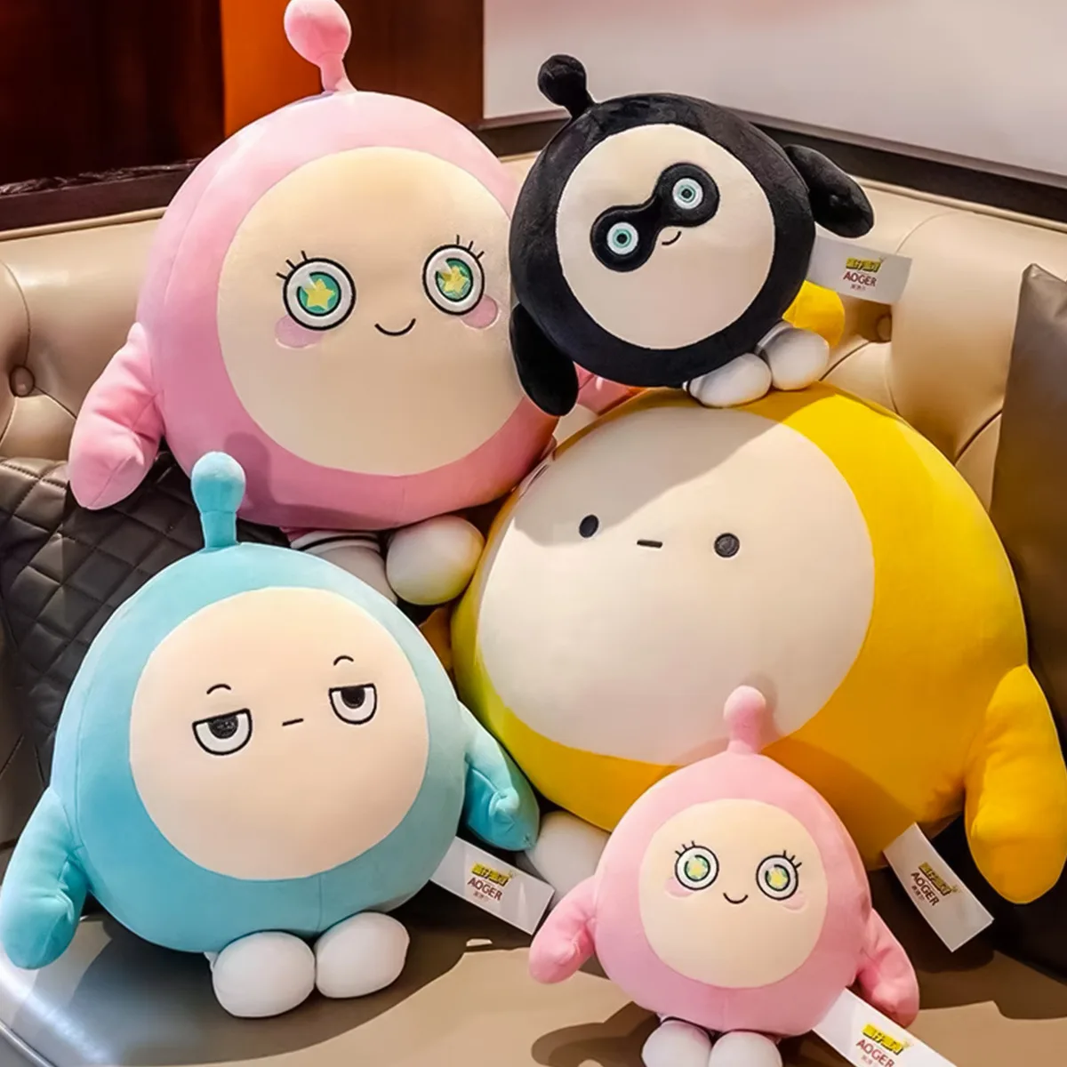 Eggy Party Spielzeug, Bunte Runde Plüschtiere, Weiche Eggy Puppe Perfekt für Sofa Heimdekoration Niedliche Kuscheltiere für Kinder