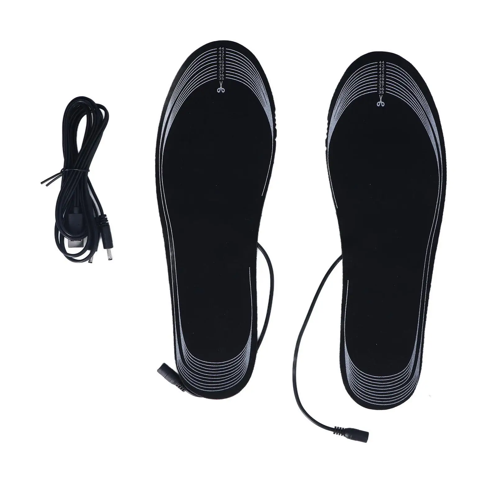 

2Pcs USB Heating Insoles EVA Tailorable 35-44Y Soft Even Heat Electric Pads