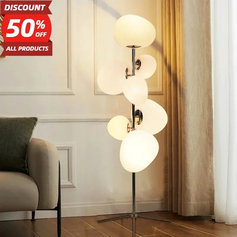 

Nordic Led Floor Lamps Shades 7 Light Sofaside Living Room Acrylic Floor Lights Home Decoration Indoor Lighting Lustre Luminaire