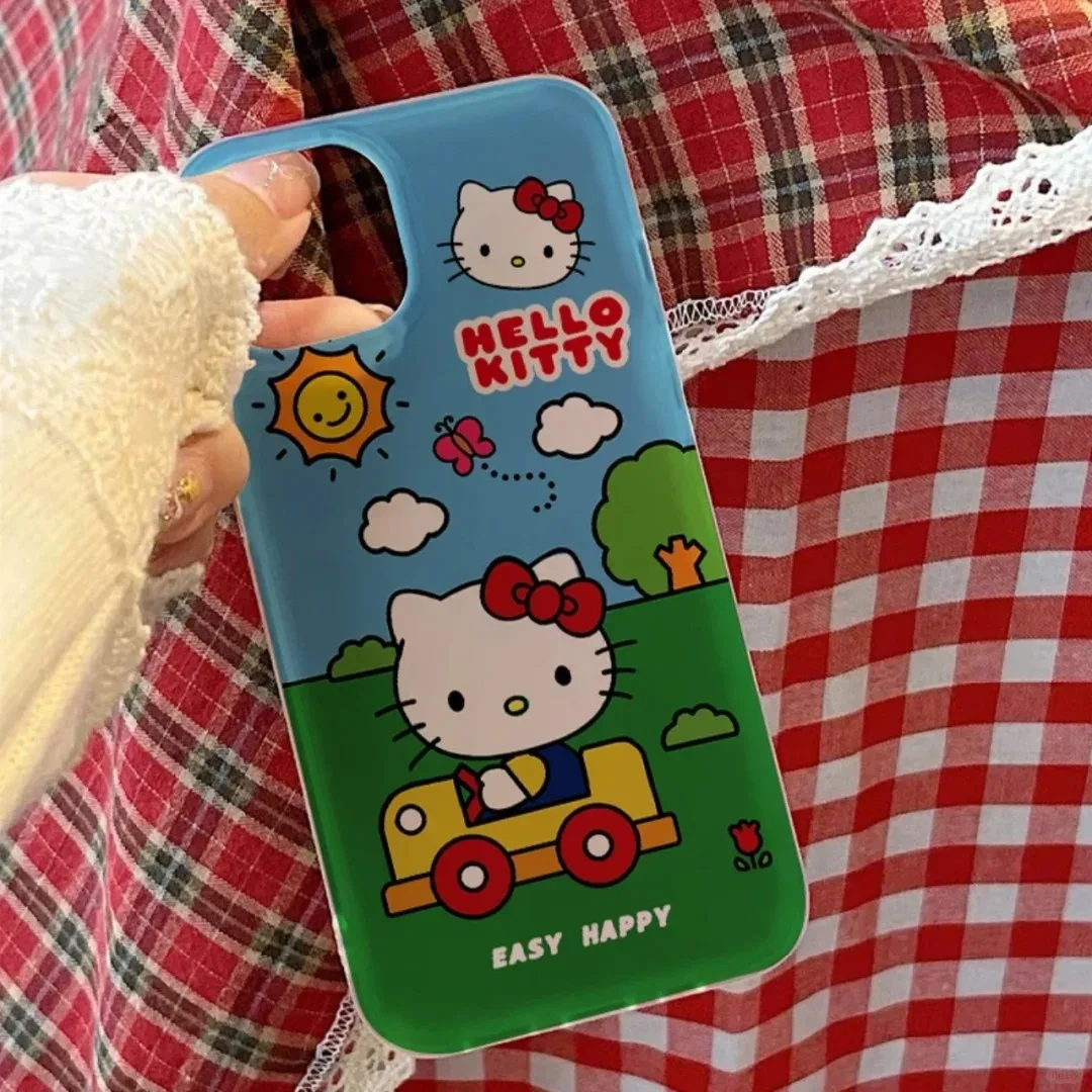 Drive HelloKittys Sanrios KT Cat Clear Space Phone Case For Oppo A2 A3 A9 A5 A16 A53 A55 A72 A76 A78 A92 A92S A74 A97 A98 Pro 5G image 4