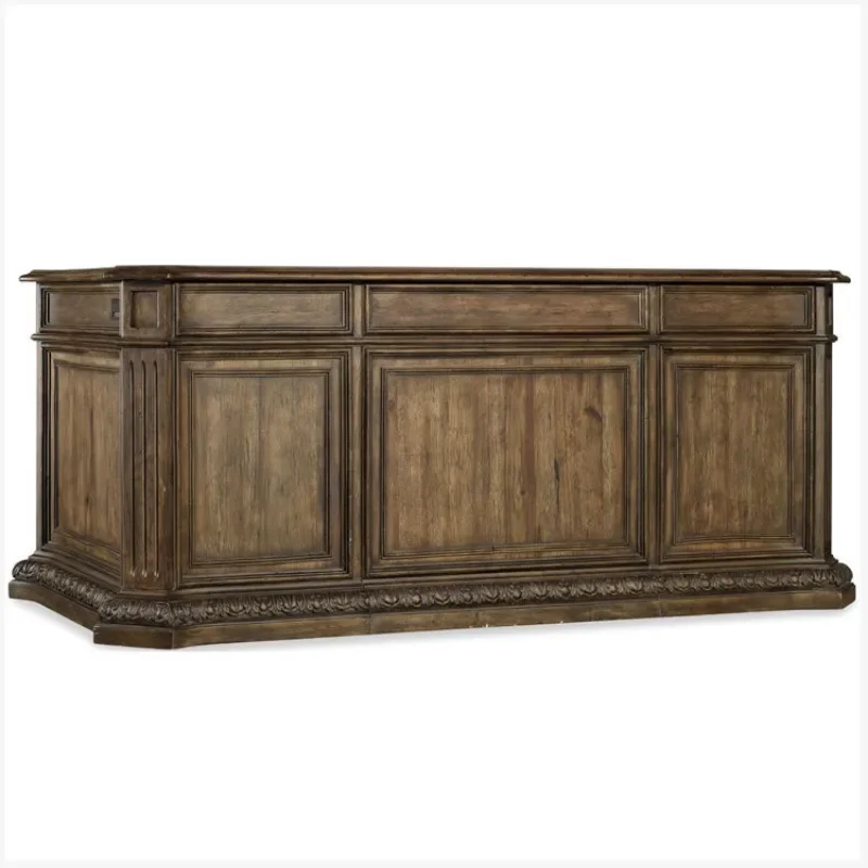 

American rural solid wood boss desk home European retro computer luxury desk