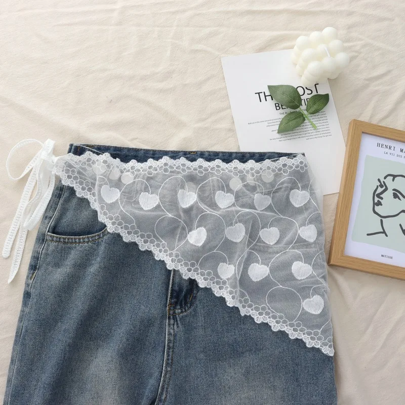 

2025 Spring and Summer New Lace Fart Curtain Women's Bandage Dress Layered Triangle Scarf Sweet Closed Toe Scarf Headband