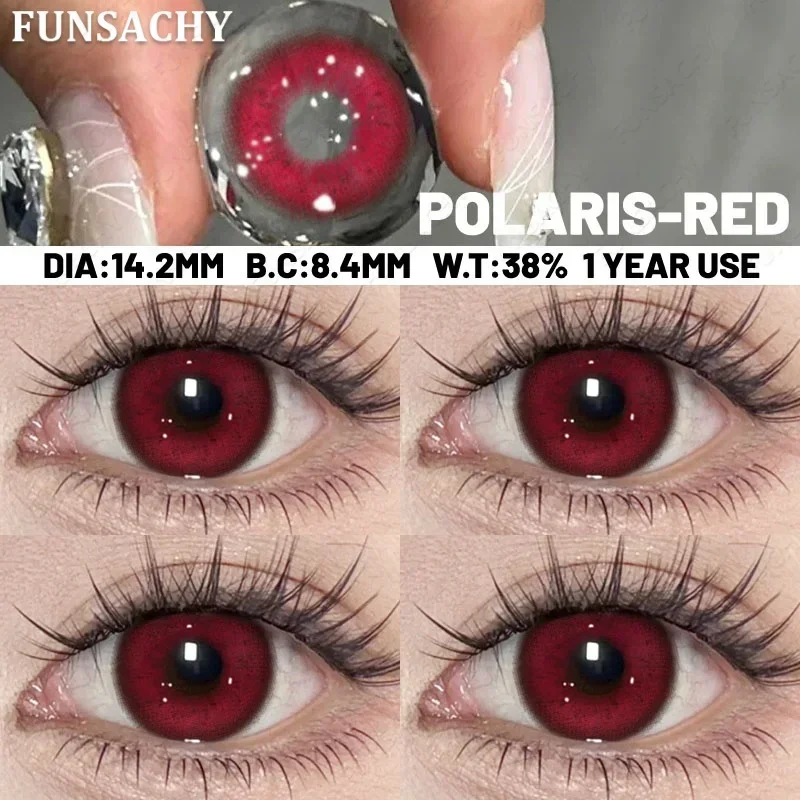FUNSACHY 1 Paar Drachen-Cosplay-Kontaktlinsen für Halloween Verrückte Cosplay-Kontaktlinsen Anime Gelbe Weichlinsen 14,0-14,5mm Linse – Detail 23