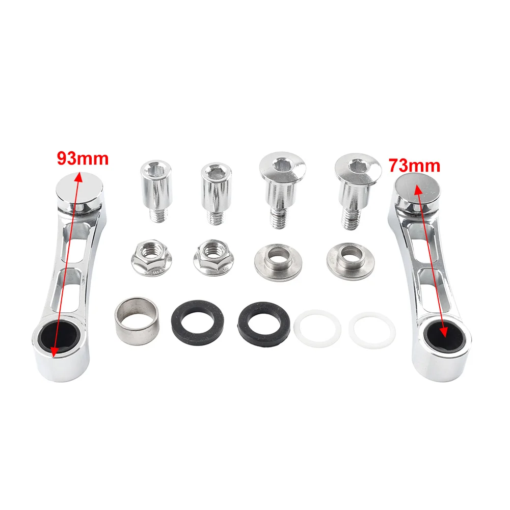 1Set Chrome Motorbike Front Mudguard Mount Bracket Kits Aluminum Alloy For Harley Softail Springer FXSTS FLSTSC 1993-2006