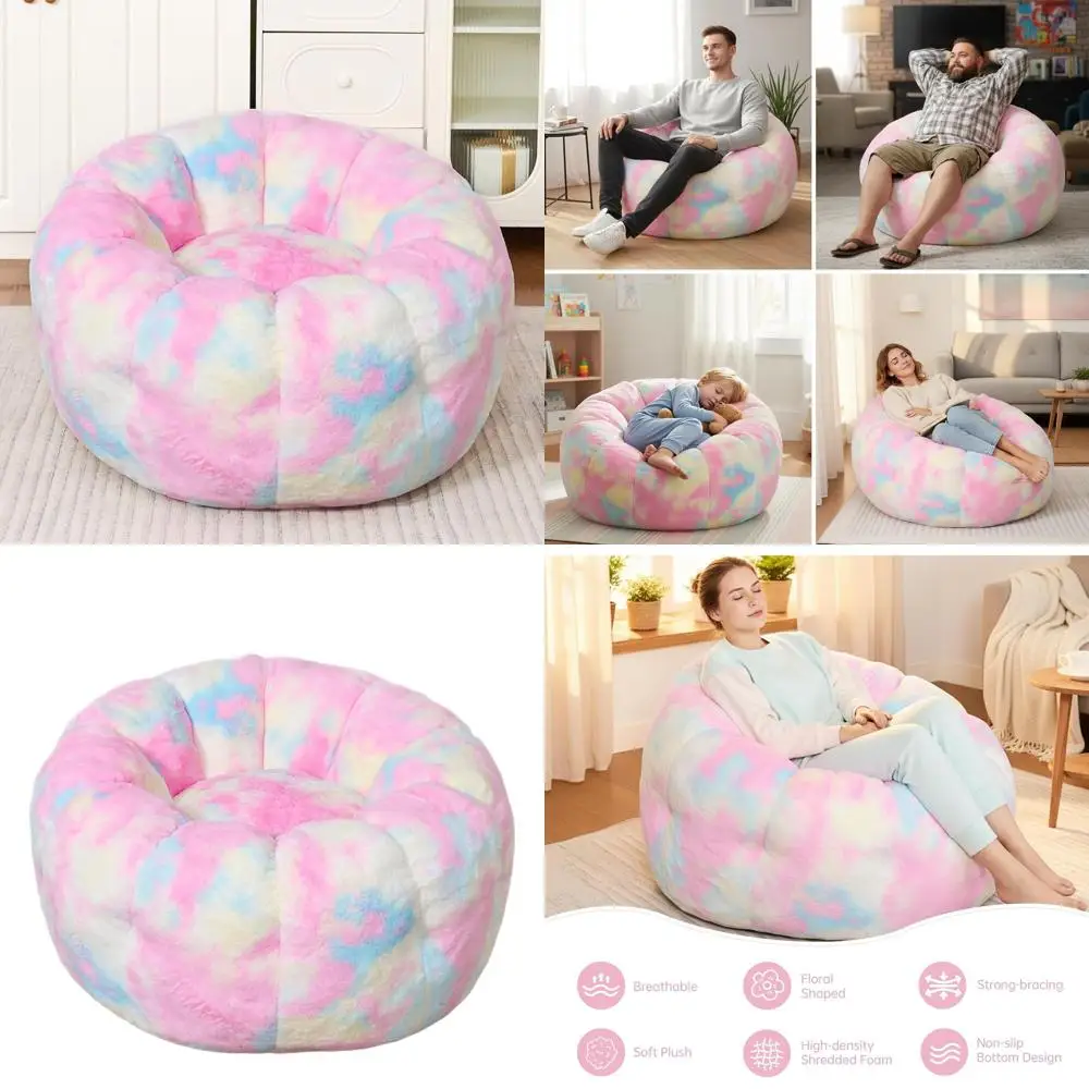 Floral Bean Bag Cha… - image