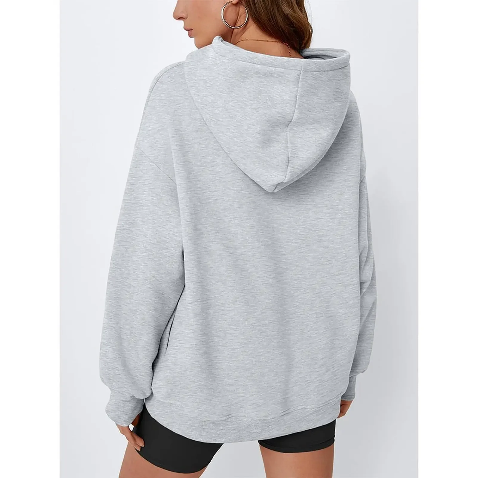 Autumn Winter Hoodie For Daily Use Women Sweater Casual Pullover Black Women Hoodie Casual Style Autumn Winter Wear