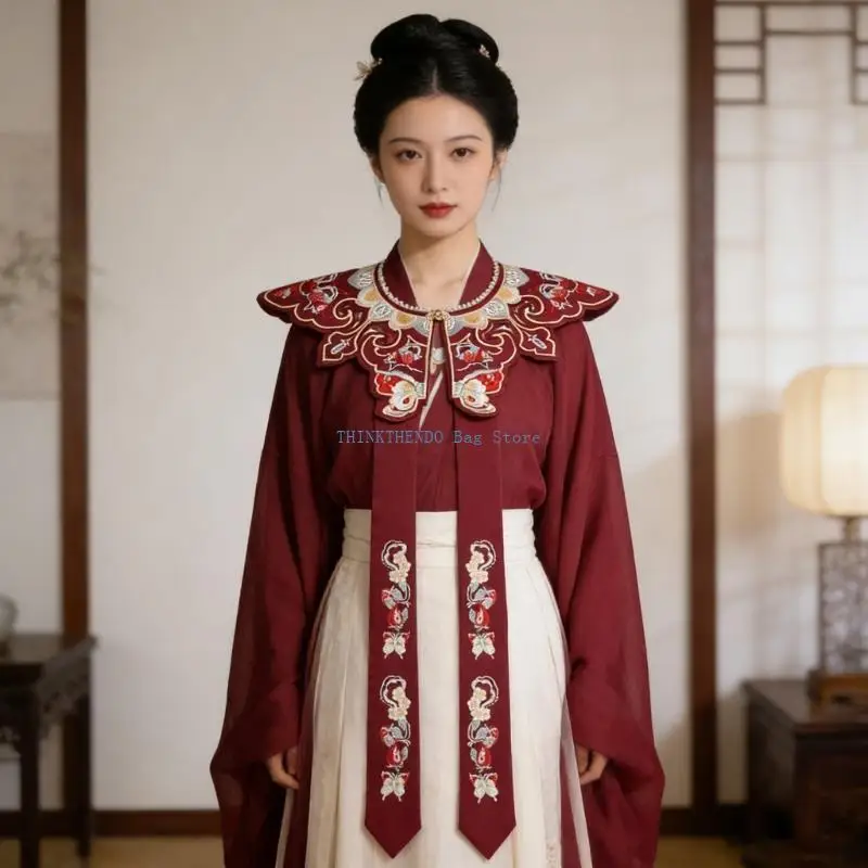 

340D Eye Catching Ribbon Embroidered Capelet For Women Girls Special Event